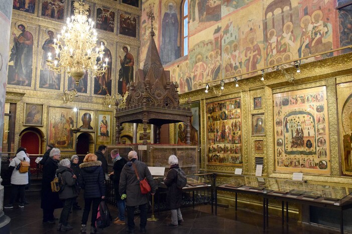Moscou - Kremlin - Cathédrale de l'Assomption - Le trône d'Ivan le Terrible