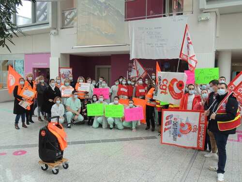 À Brest, le personnel de réanimation de l’hôpital de la Cavale-Blanche en grève. ( OF.fr - 22/02/22 - 17h57 )