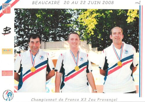 Les Champions de France  JP de 1986 à 2019