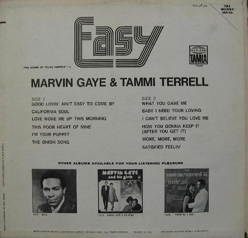 Marvin Gaye & Tammi Terrell : Album " Easy " Tamla Records TS 294 [ US ]
