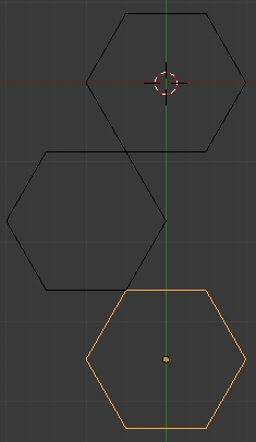 Déplacer et aligner le 3e hexagone comme dans l'image