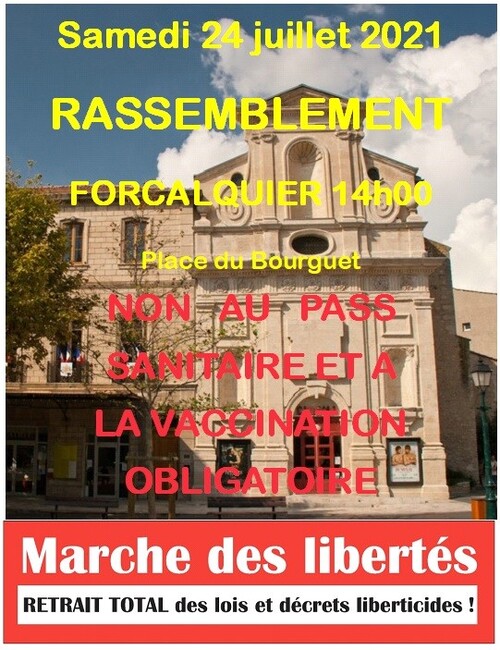 LIBERTES...Tribune Libération / communiqué Défenseure des Droits / Forcalquier 24 07 21