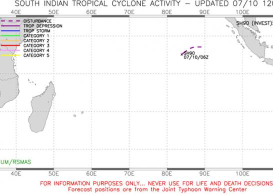 Illustration Cyclone Océan Indien