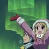 Natsu & Lucy pendant une aurore boréale