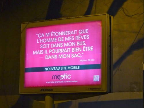 affiche meetic mobile sac