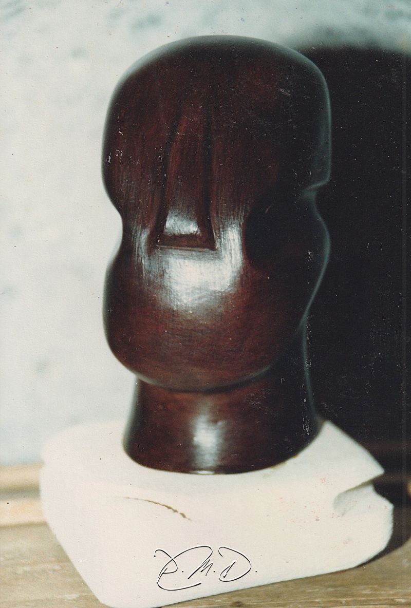 Ma première sculpture - Terre lisse cuite et patinée