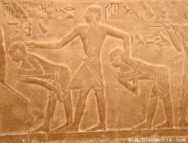 Egypte ancienne. Représentation de jeux de garçons