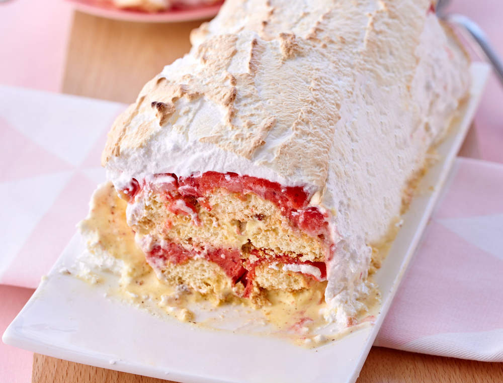 Omelette norvégienne fraise-noisette