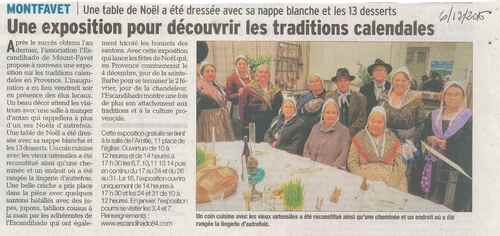 "Traditions Calendales en Provence"  décembre 2016