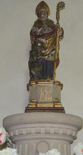 Statuette Saint-Germain d'Ecosse et le dragon à sept tête Eglise Saint-Germain de Saint-Germain-sur-Bresle ERNOUF Guillaume.JPG