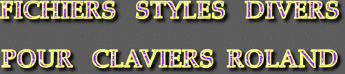  STYLES DIVERS CLAVIERS ROLAND SÉRIE 9608