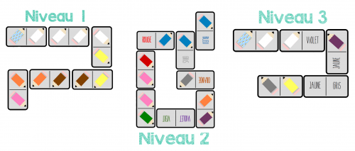 Les dominos des couleurs.