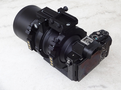 Bracket system for Samyang AF 135 f1.8 FE telephoto lens