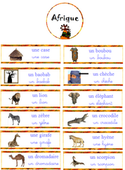 vocabulaire - Afrique