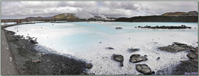 07/06/2023 : visite de la zone publique du Blue Lagoon, les bassins des bains ne sont pas accessibles sauf en payant l'entrée (cher, très cher !) - Péninsule de Reykjanes - Islande