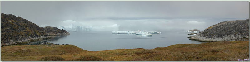 Débarquement à Ilulissat et départ pour le balade vers le glacier Isfjord (Icefjord) via la Baie de Sermermiut - Baie de Disko - Groenland