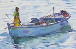Dessin et peinture - vidéo 1933 : Scènes de la vie courante : Le retour de la pêche et le marché flottant - peintures à l'aquarelle.