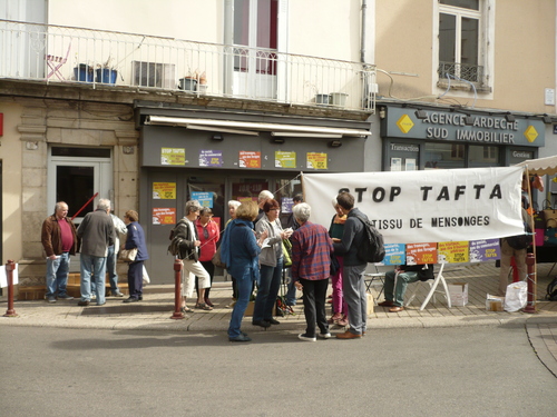 Actions "Stop TAFTA" en Ardèche méridionale