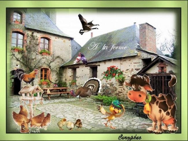 Défi 56:A la ferme.Merci mam'zelle selly!!!***Mises en ligne et..toc!!!