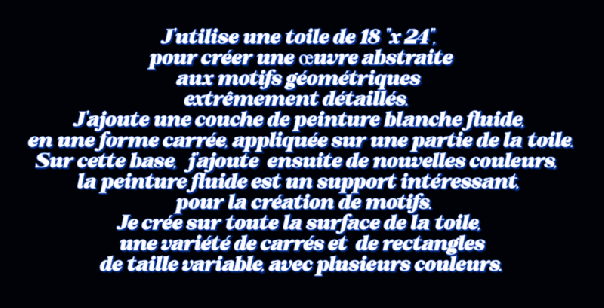 Dessin et peinture - vidéo 4186 : Comment créer une peinture abstraite aux motifs géométriques 1/3 ? - peinture acrylique fluide.