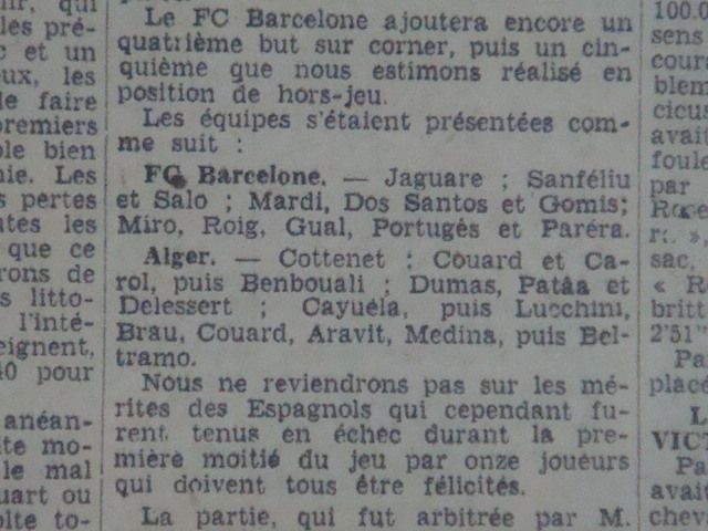 le fc barcelone-entente algéroise