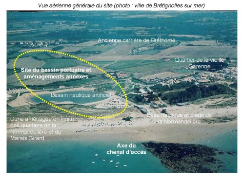 Vue du site d'implantation du projet de port.