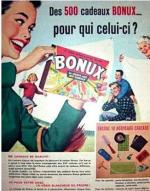 OBJETS DES ANNEES CINQUANTE : Lessive BONUX