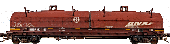 Convoi de 17 wagons coilcars BNSF 