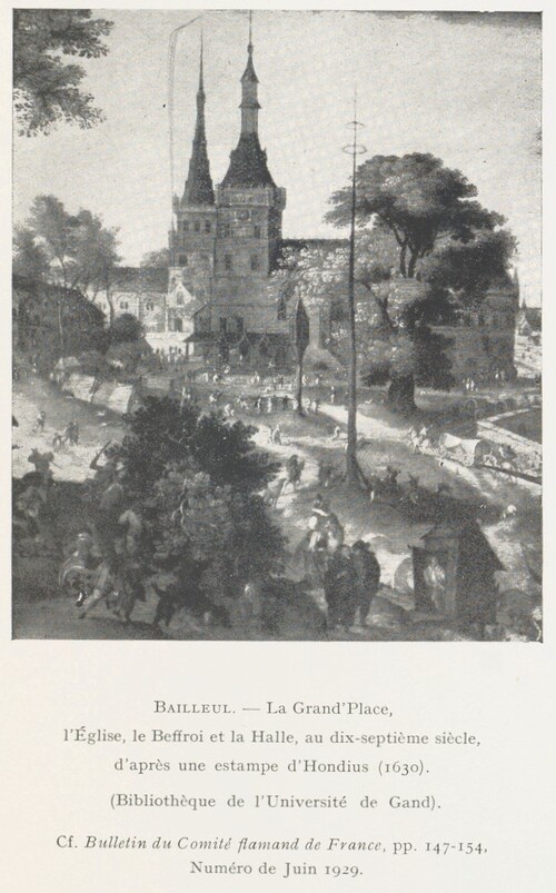 Bailleul - La Grand'Place (Annales du Comité flamand de France, 1942)(gallica)