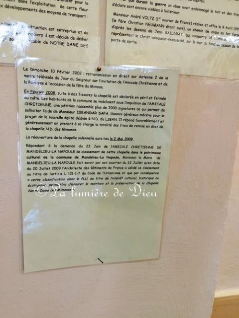 Mandelieu-la-Napoule, la chapelle Notre-Dame des Mimosas