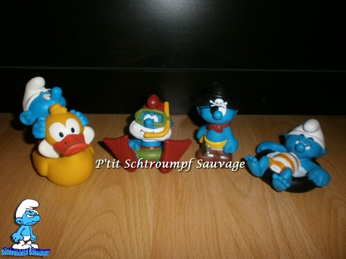 Figurines jouets de bain Schtroumpf PLASTOY