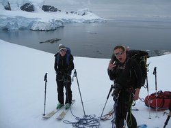 Voile et ski en Antarctique en janvier 2014