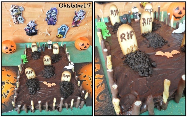 Gâteau Cimetière d'Halloween