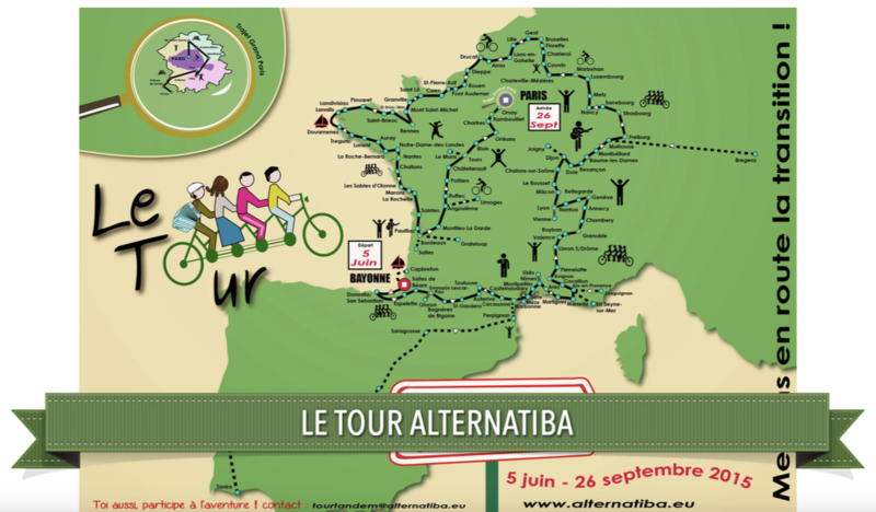 tour Alternatiba vélo tandem 2015 carte