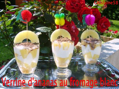 Verrine d'ananas au fromage blanc