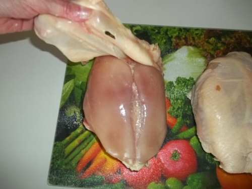 Poitrines de poulet désossées