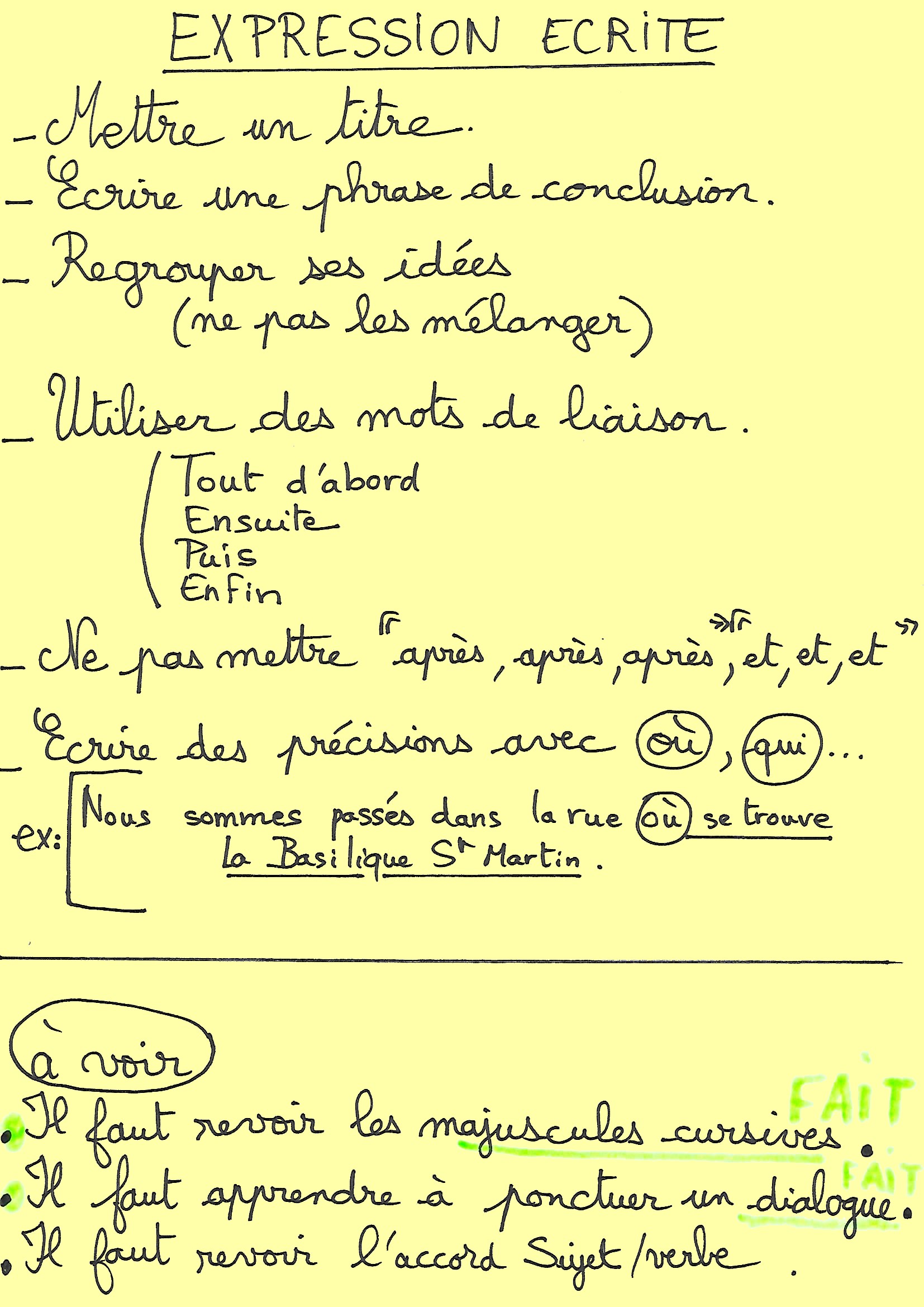 expression écrite sur les rencontres