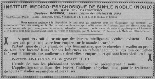 Institut Médico-Psychosique (Le Fraterniste, 1er septembre 1926)