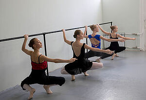 dance ballet class warm up studio class