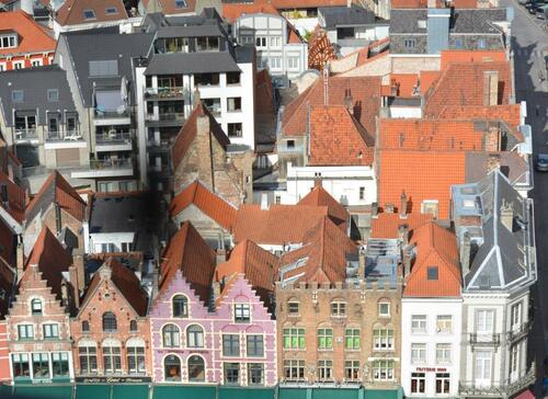 Vue du beffroi à Bruges