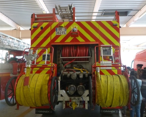 Visite de la caserne de pompiers