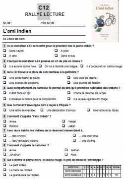 LOGICIEL : CREER DES FICHES DE RALLYE-LECTURE