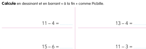 Calcul réfléchi de la soustraction