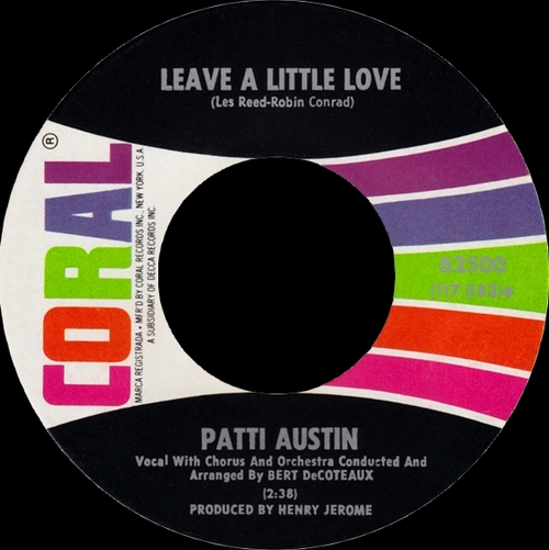 Patti Austin : CD " The Singles RCA Victor, Coral & ABC Records 1956-1968 " SB Records DP 94 [ FR ]