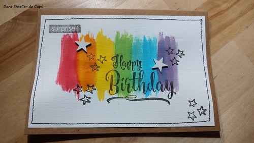 Carte d'anniversaire Rainbow