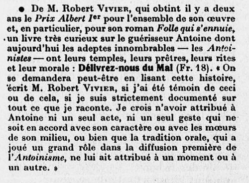 Robert Vivier (Le Jardin des lettres n°56-avril 1936)