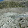 Le Bas du Glacier du Rhone formant un lac