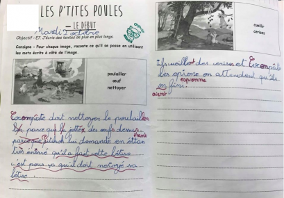 Une "Histoire à écrire" au CE1-CE2 : "Cerises surprises chez les p'tites poules" - RETZ