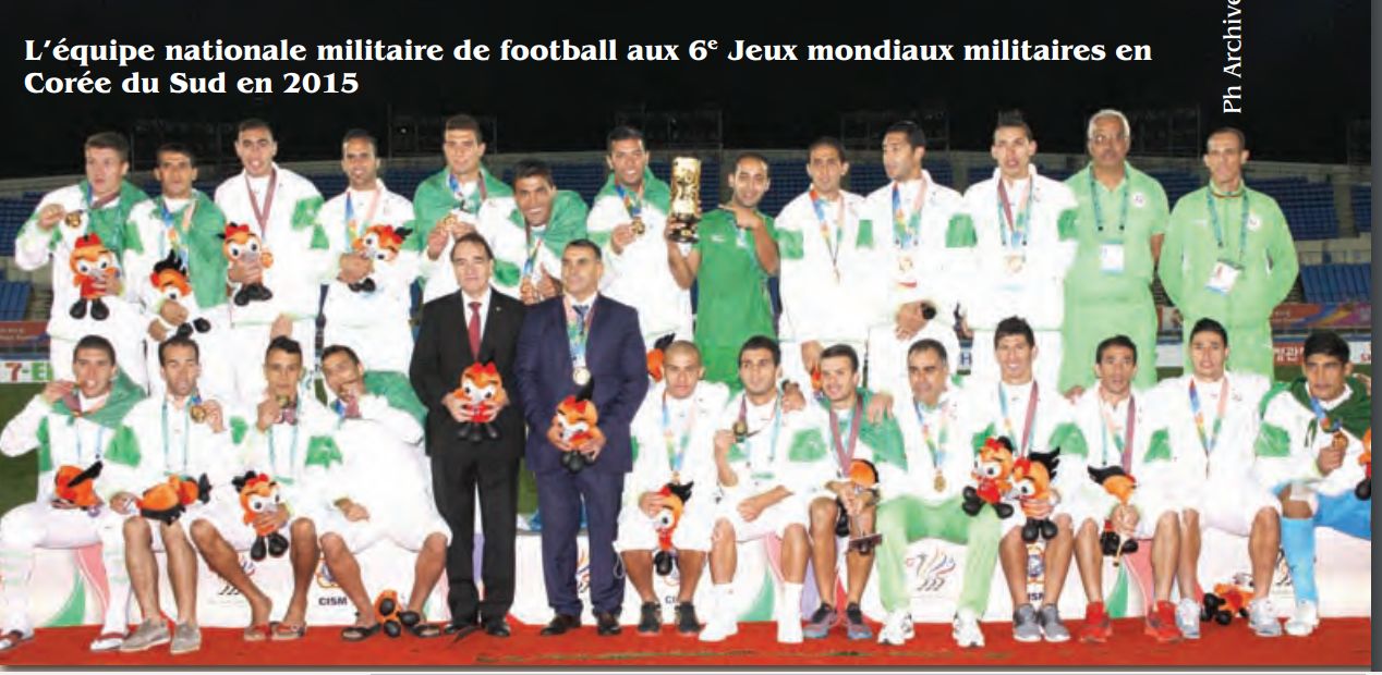 Octobre 2015  L’Algérie a remporté les 6ème jeux mondiaux militaire Corée du Sud