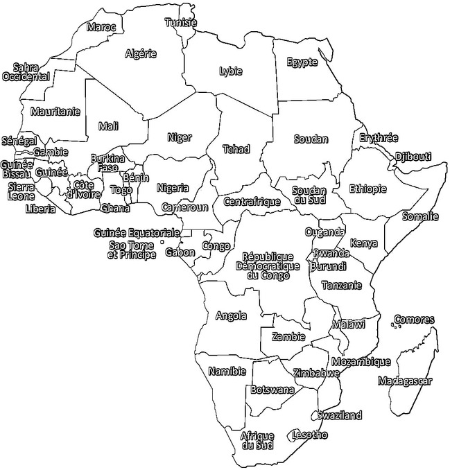 La carte de l'Afrique | MOMES.net